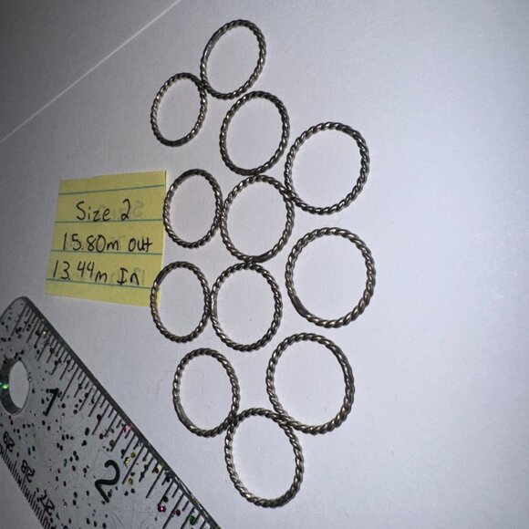 Sterling Silver Twisty Ring, Size 2 - Picture 2 of 15